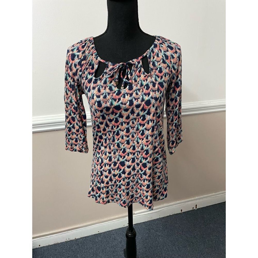 Lucky Brand 3/4 Sleeve Printed Blouse